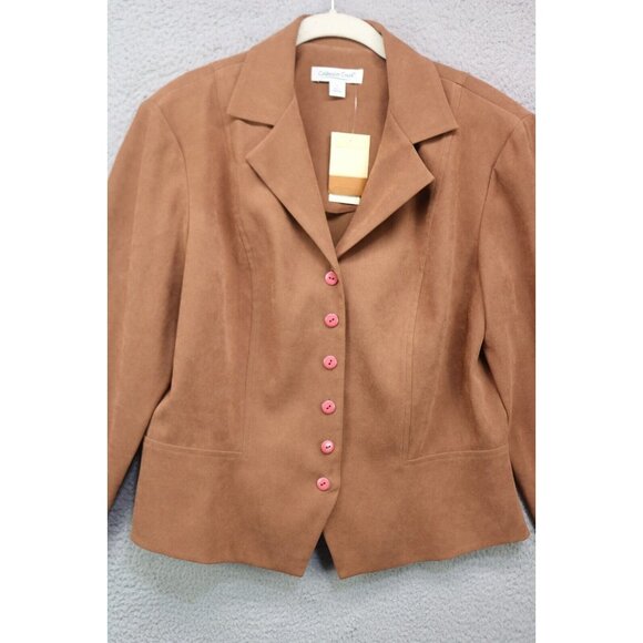 Coldwater Creek Moleskin Jacket-Pink Buttons-Size 12-New w/Tags - Picture 2 of 12